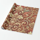 Search for gold damask wrapping paper Botanical