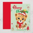 Search for leopard christmas cards Santa