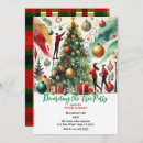 Search for tree trimming party invitations Watercolor