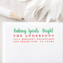 Search for cookie return address labels Red and green