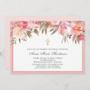 Search for watercolor flowers christening invitations Greenery
