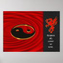 Search for yin yang dragon posters Black