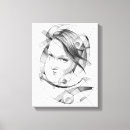 Search for line drawing canvas prints Girl