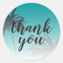 Search for thank you beach wedding stickers Palm tree