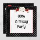 Search for red 90th birthday invitations Party