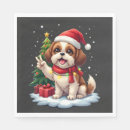 Search for funny christmas napkins Puppy
