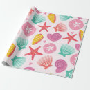 Search for seashells wrapping paper Pink