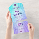 Search for unique bar bat mitzvah invitations Star of david