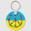 Search for peace sign key rings Flower power