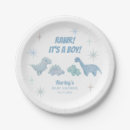 Search for baby dinosaur shower plates Rawr