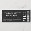 Search for concert tickets Editable event ticket