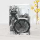 Search for vintage motorcycle cards Black and white