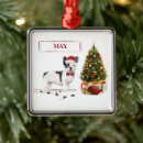 Search for black and white dog christmas tree decorations Funny