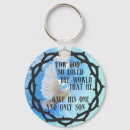 Search for for god so loved key rings Bible verse