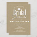 Search for brown bridal shower invitations Chic