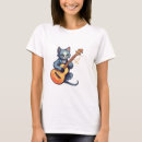 Search for cat playing guitar tshirts Kitty