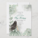 Search for sage green quinceanera invitations Modern