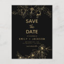 Search for elegant floral save the dates Black