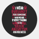 Search for burgundy ribbon stickers Brain