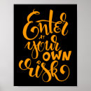 Search for enter at own risk posters Halloween