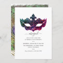 Search for mardi gras masquerade birthday invitations Green
