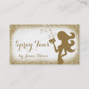 Search for tanning salon business cards Glitter