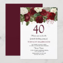 Search for red white birthday invitations Roses
