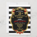 Search for womans gold black red birthday invitations Floral