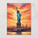 Search for iconic symbol postcards Statue of liberty