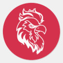 Search for red state stickers Fierce red eagle design