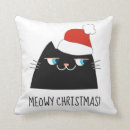 Search for black cat christmas cushions Funny