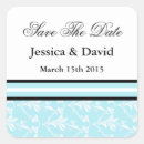 Search for blue damask wedding stickers Bride