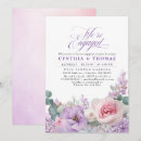 Search for purple flowers engagement party invitations Pink