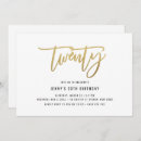 Search for 20th birthday invitations Twenty