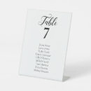 Search for folded table cards Black white