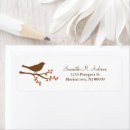 Search for birds on a branch return address labels Fall