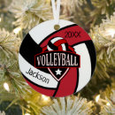 Search for volleyball coach christmas tree decorations Red