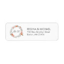 Search for rustic wreath return address labels White
