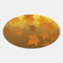 Search for leaves oval stickers Autumn