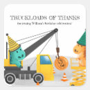 Search for construction birthday party stickers Digger