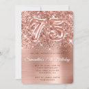 Search for rose 75th birthday invitations Feminine