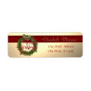 Search for winter wreath return address labels Red