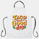 Search for food pun aprons Taco