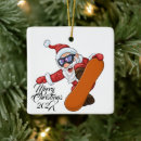 Search for snowboarding christmas tree decorations Santa