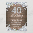 Search for rustic 40th birthday invitations Female milestone bday bash