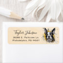 Search for terrier return address labels Watercolor