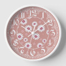 Search for pink floral pattern clocks White