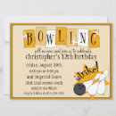 Search for retro bowling invitations Boys bowling party