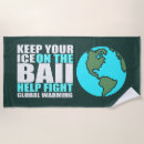 Search for environment beach towels Global warming