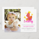 Search for princess 1st birthday invitations Crown